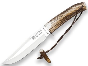 JOKER CC73 Luchadera lovecký nôž 16 cm, paroh, kožené puzdro