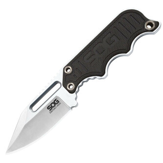 SOG-NB1002-CP SOG INSTINCT MINI taktický nôž 5 cm, čierna, G10, plastové puzdro s retiazkou