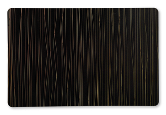 KESPER Prostírání černé se zlatými pruhy, 43 x 29 x 0,18 cm