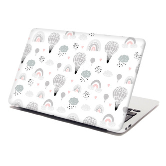 Samolepka na notebook Malované horkovzdušné balony: 38x26 cm