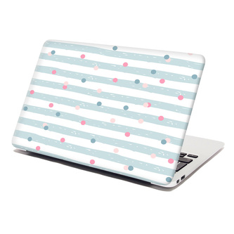 Samolepka na notebook Tečky a pruhy: 38x26 cm