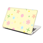 Samolepka na notebook Květiny na žluté: 29x20 cm