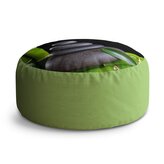 Taburet Circle Bambus a kameny: 38x48 cm