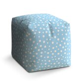 Taburet Cube Bílé puntíky na modré: 40x40x40 cm