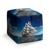 Taburet Cube Loď: 40x40x40 cm
