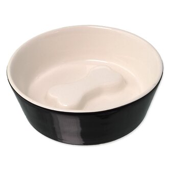Miska Dog Fantasy keramická černá/bílá kost 13x4,5cm, 200ml
