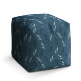 Taburet Cube Modré klásky: 40x40x40 cm