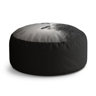 Taburet Circle Řvoucí lev: 38x48 cm