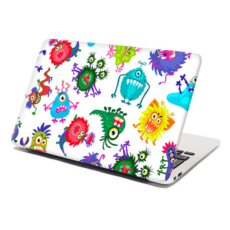 Samolepka na notebook Barevné příšerky: 38x26 cm