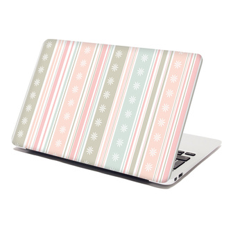 Samolepka na notebook Pruhy a tečky: 38x26 cm