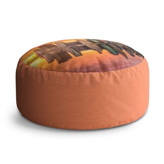 Taburet Circle New York Západ slunce: 38x48 cm