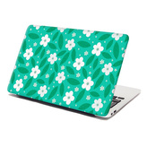 Samolepka na notebook Bílé květy s lístky: 38x26 cm