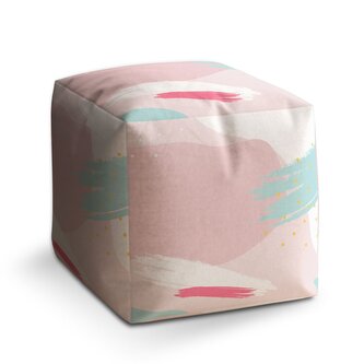 Taburet Cube Světlý vzor: 40x40x40 cm