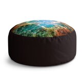 Taburet Circle Vesmírná abstrakce: 38x48 cm