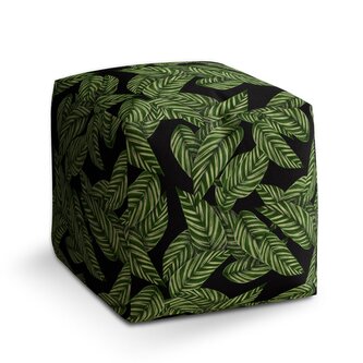 Taburet Cube Abstrakce listů: 40x40x40 cm