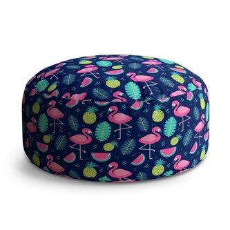 Taburet Circle Růžoví plameňáci: 38x48 cm Taburet Circle Růžoví plameňáci: 38x48 cm