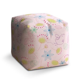 Taburet Cube Barevné obrázky: 40x40x40 cm Taburet Cube Barevné obrázky: 40x40x40 cm