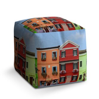 Taburet Cube Domky: 40x40x40 cm Taburet Cube Domky: 40x40x40 cm