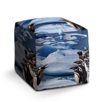 Taburet Cube Tučňáci: 40x40x40 cm Taburet Cube Tučňáci: 40x40x40 cm