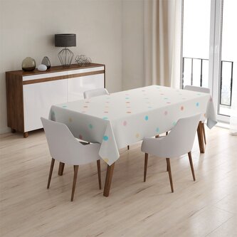 Ubrus Barevné tečky na béžové: 90x90 cm