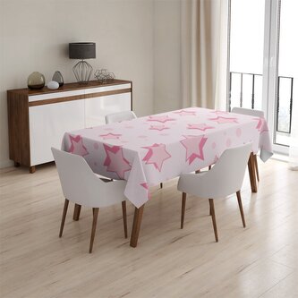 Ubrus Růžové hvězdičky: 130x130 cm