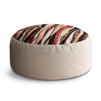 Taburet Circle Pruhovaný motiv: 38x48 cm