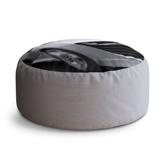 Taburet Circle Bílý sporťák: 38x48 cm Taburet Circle Bílý sporťák: 38x48 cm