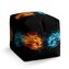 Taburet Cube Ohnivé pěsti: 40x40x40 cm