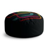 Taburet Circle Barevné klikyháky: 38x48 cm