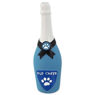 Hračka Dog Fantasy Latex láhev sekt se zvukem modrá 16,5cm