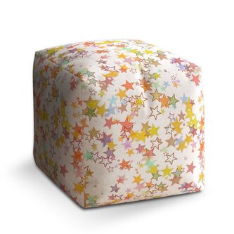 Taburet Cube Hvězdičky: 40x40x40 cm