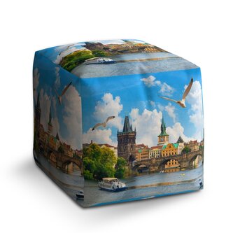 Taburet Cube Praha Karlův most 2: 40x40x40 cm Taburet Cube Praha Karlův most 2: 40x40x40 cm