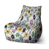 Sedací vak Bean Příšerky: 100 x 90 x 45 cm 