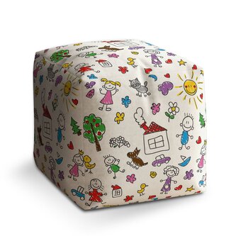 Taburet Cube Malování 2: 40x40x40 cm