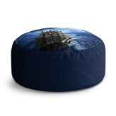 Taburet Circle Loď v bouřce: 38x48 cm