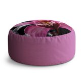 Taburet Circle Růžová orchidea: 38x48 cm