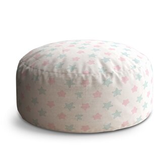 Taburet Circle růžové a modré hvězdy: 38x48 cm