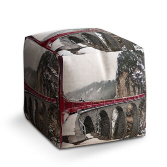 Taburet Cube Vlak na mostě 2: 40x40x40 cm