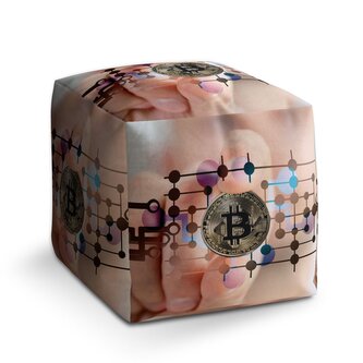 Taburet Cube Bitcoin: 40x40x40 cm