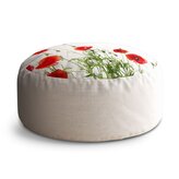 Taburet Circle Vlčí máky: 38x48 cm