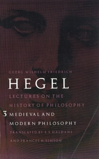 Lectures on the History of Philosophy, Volume 3