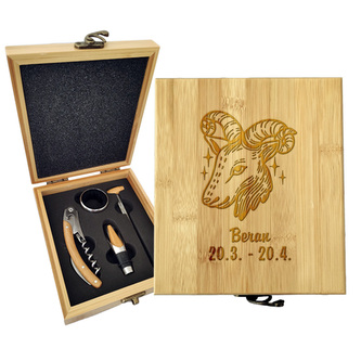 Dárková sada na víno Beran: 147×168×49 mm