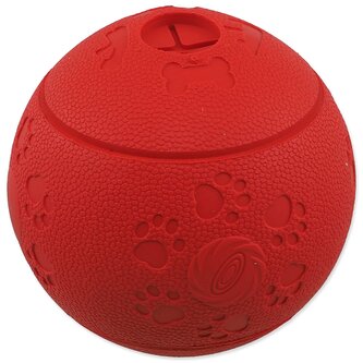 Hračka Dog Fantasy míček na pamlsky červený 11cm