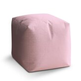 Taburet Cube Bledě růžová: 40x40x40 cm