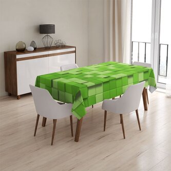 Ubrus Green Blocks 3D: 145x240 cm