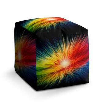 Taburet Cube Barevná exploze: 40x40x40 cm