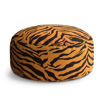 Taburet Circle Tygří vzor: 38x48 cm