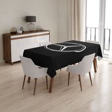 Ubrus Logo 2 Černá: 90x90 cm
