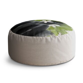 Taburet Circle Květ s kameny: 38x48 cm