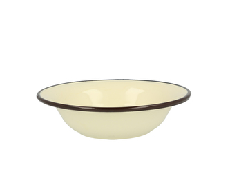 SMALTOVANÁ MISKA 7.45L 36CM VÝŠKA 11.3CM KRÉM